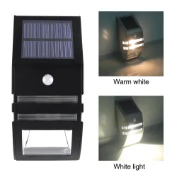 Solar LED Light - Outdoor - Motion Sensor - Stainless Steel - Black - WhiteOświetlenia słonecznego