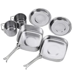 Backpacking - Camping - Cookware Pot Set - Stainless SteelNarzędzia