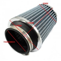 Universal Car - Air Filter - 76mm - AluminumCzęści wewnętrzne