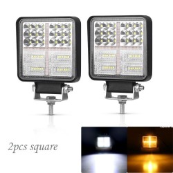 126W Car Light Assembly - 3000K - LED - Work Light Bar - Vehicles - Square - RoundŚwiatła