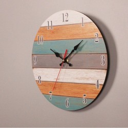 Retro Wall Clock - Vintage - Wooden Roman CraftZegary