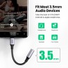 USB Type C to 3.5mm Headphone Jack - Adapter - Cable Cord - DAC ChipEar- & Headphones