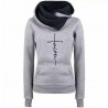 Autumn - Winter - Hoodies - Sweatshirts - Women - Faith Embroidered PrintBluzy & Swetry