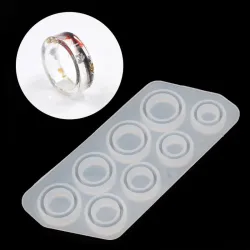 8Pcs - Assorted Sizes Ring - Silicone Mold - Resin JewelryZabawki