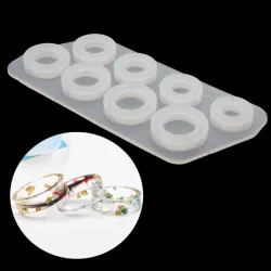 8Pcs - Assorted Sizes Ring - Silicone Mold - Resin JewelryZabawki