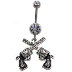 Cowgirl - Guns - Belly Button RingPiercing