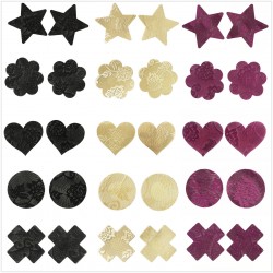 10pairs - Lace - Nipple Covers - Star - Circle - HeartStroje Kąpielowe