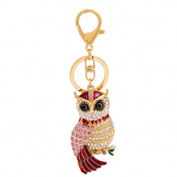 Cute Owl - Rhinestone - KeychainBreloczki Do Kluczy