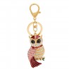 Cute Owl - Rhinestone - KeychainBreloczki Do Kluczy