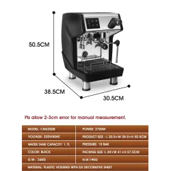 Ekspres do kawy ze spieniaczem mleka do espresso / cappuccino - 15 bar - 220VKawa
