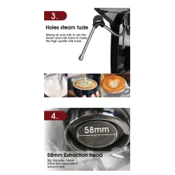 Ekspres do kawy ze spieniaczem mleka do espresso / cappuccino - 15 bar - 220VKawa
