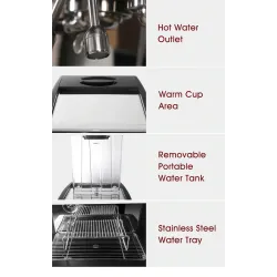 Ekspres do kawy ze spieniaczem mleka do espresso / cappuccino - 15 bar - 220VKawa
