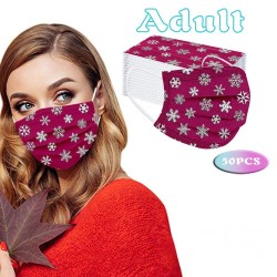50 pieces - disposable antibacterial face / mouth mask - 3-layer - unisex - Christmas motifs
