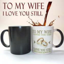 To My Wife / To My Husband - temperature color changing mug - 350 mlDrinkware
