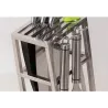 Knives holder stand - 6 holes - stainless steel kitchen storage rackKitchen knives