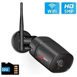 5 MP - 1920P HD - bezprzewodowa kamera bezpieczeństwa - dwukierunkowy dźwięk - WiFi - obsługa Onvif - wodoodpornaBezpieczeństwo