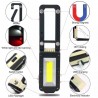 Multifunctional COB work light - USB - rechargeable - 180 degree adjustable - magnet design camping lightTorches