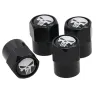 White/red skull - valve caps - 4 piecesWheel parts
