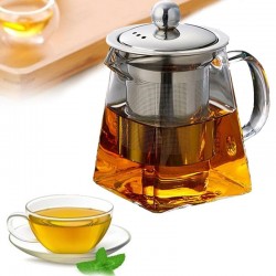 Heat Resistant Glass - Teapot - Stainless SteelZaparzacze Herbaty