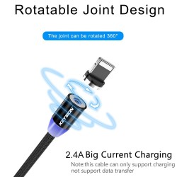 LED Magnetic USB Cable - Fast Charging - Type C - Micro USB - iOSKable