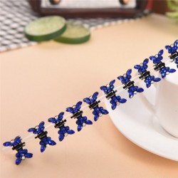 Small crystal butterflies - hair clips - 12 piecesHair clips