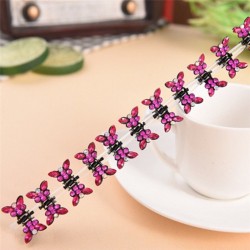 Small crystal butterflies - hair clips - 12 piecesHair clips