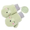 Kids warm plush gloves - one finger - with rope - animals designClothing