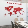 3D world map - acrylic wall stickerWall stickers