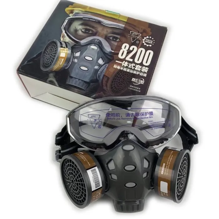 Full Face Gas Mask - Glasses - Safety - Anti-Dust - Filter RespiratorMaski na usta