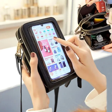 Cell Phone Pocket - Shoulder Bags - LeatherTorebki
