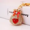 Lucky Money Bag - Keychain - Heart ShapedTorebki