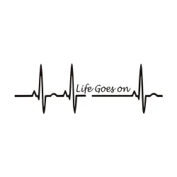 Life Goes On / bicie serca - winylowa naklejka samochodowaNaklejki