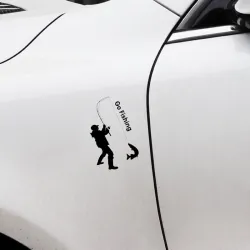 Go Fishing - car sticker - 9.2 * 15.2cmStickers