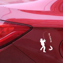 Go Fishing - car sticker - 9.2 * 15.2cmStickers