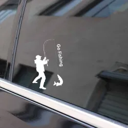 Go Fishing - car sticker - 9.2 * 15.2cmStickers