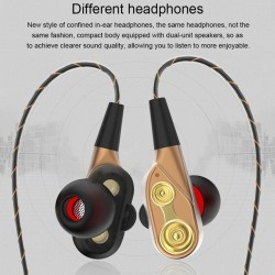 Przewodowe słuchawki douszne 3,5 mm - zestaw słuchawkowy stereo z mikrofonemSłuchawki