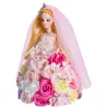 Princess doll made of infinity roses with LED lightDecoration