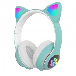 Wireless headphones - LED - Bluetooth - noise cancelling - support TF card - 3.5mm jack - cat earsEar- & Headphones