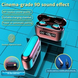 G40 TWS - Słuchawki Bluetooth - Dźwięk 9D - Wodoodporne słuchawki z mikrofonemSłuchawki