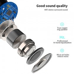 YX08 TWS - bezprzewodowe słuchawki Bluetooth - redukcja szumów - LED - zestaw słuchawkowy na jedno uchoSłuchawki