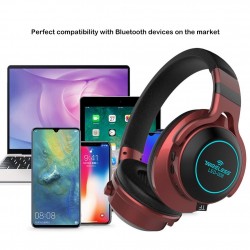Bezprzewodowe - słuchawki sportowe Bluetooth - zestaw słuchawkowy - mikrofon - dioda LEDSłuchawki