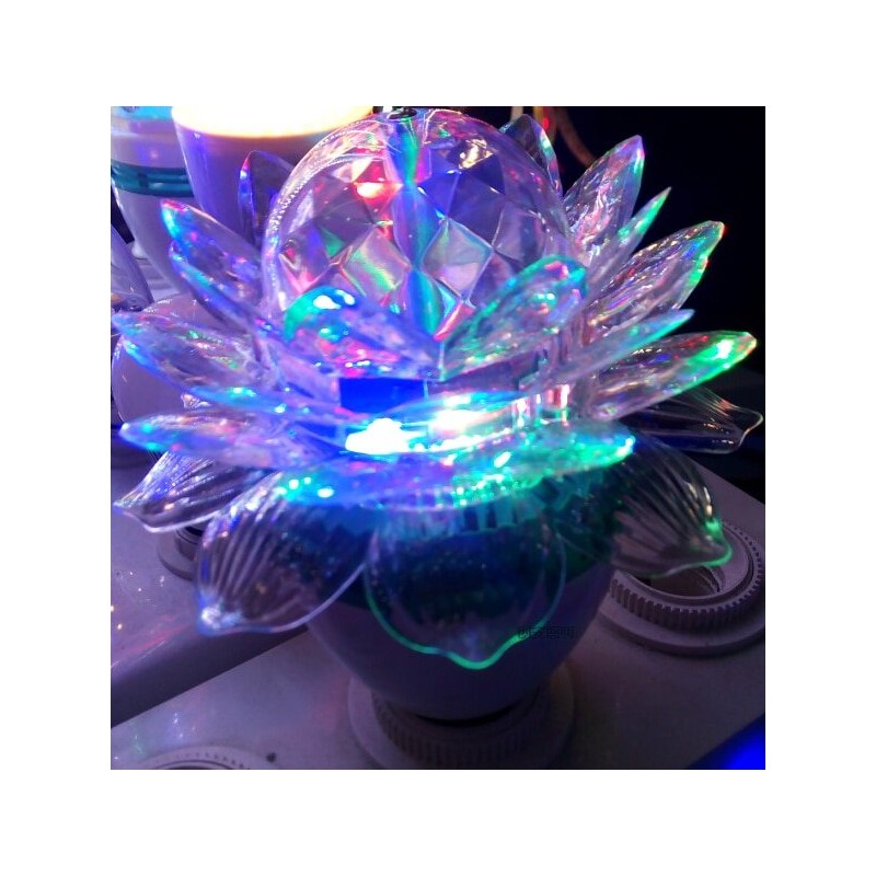 3W - E27 - kryształowa żarówka LED - kwiat lotosuŚwiatła