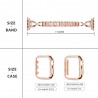 Pasek ze stali nierdzewnej i etui ochronne z kryształkami do Apple Watch 5/4/3/2/1Akcesoria