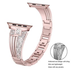 Stainless steel strap - crystal bracelet for Apple Watch 6/5/4/3/2Accessories