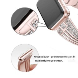 Pasek ze stali nierdzewnej - kryształowa bransoletka do Apple Watch 6/5/4/3/2Akcesoria