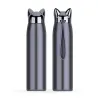 Double wall vacuum thermos - water bottle - thermal mug with fox ears - stainless steel - 320mlThermos bottles