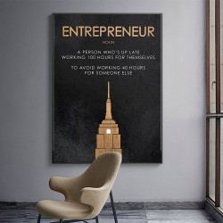 ENTREPRENEUR - motivational quote - poster - canvas wall picturePlaques & Signs