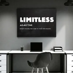 LIMITLESS - inspirational quote - wall poster - canvasPlaques & Signs