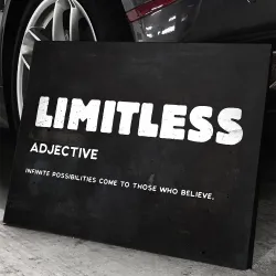 LIMITLESS - inspirujący cytat - plakat na ścianę - płótnoTablice & Znaki