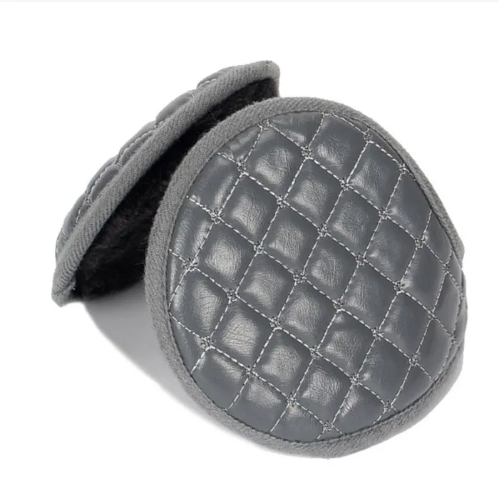 Leather & plush - earmuffs - foldableHats & Caps